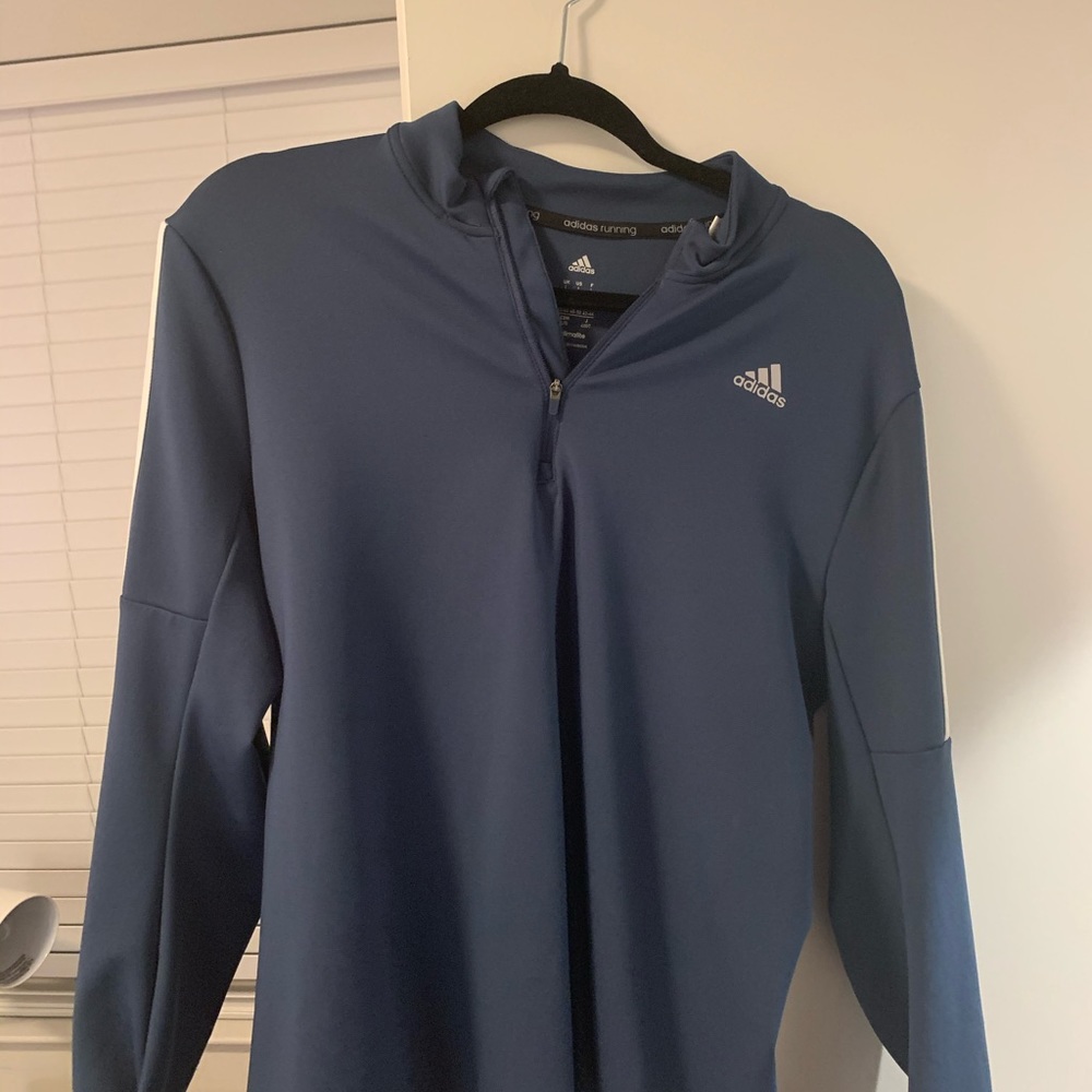 navy adidas running jacket